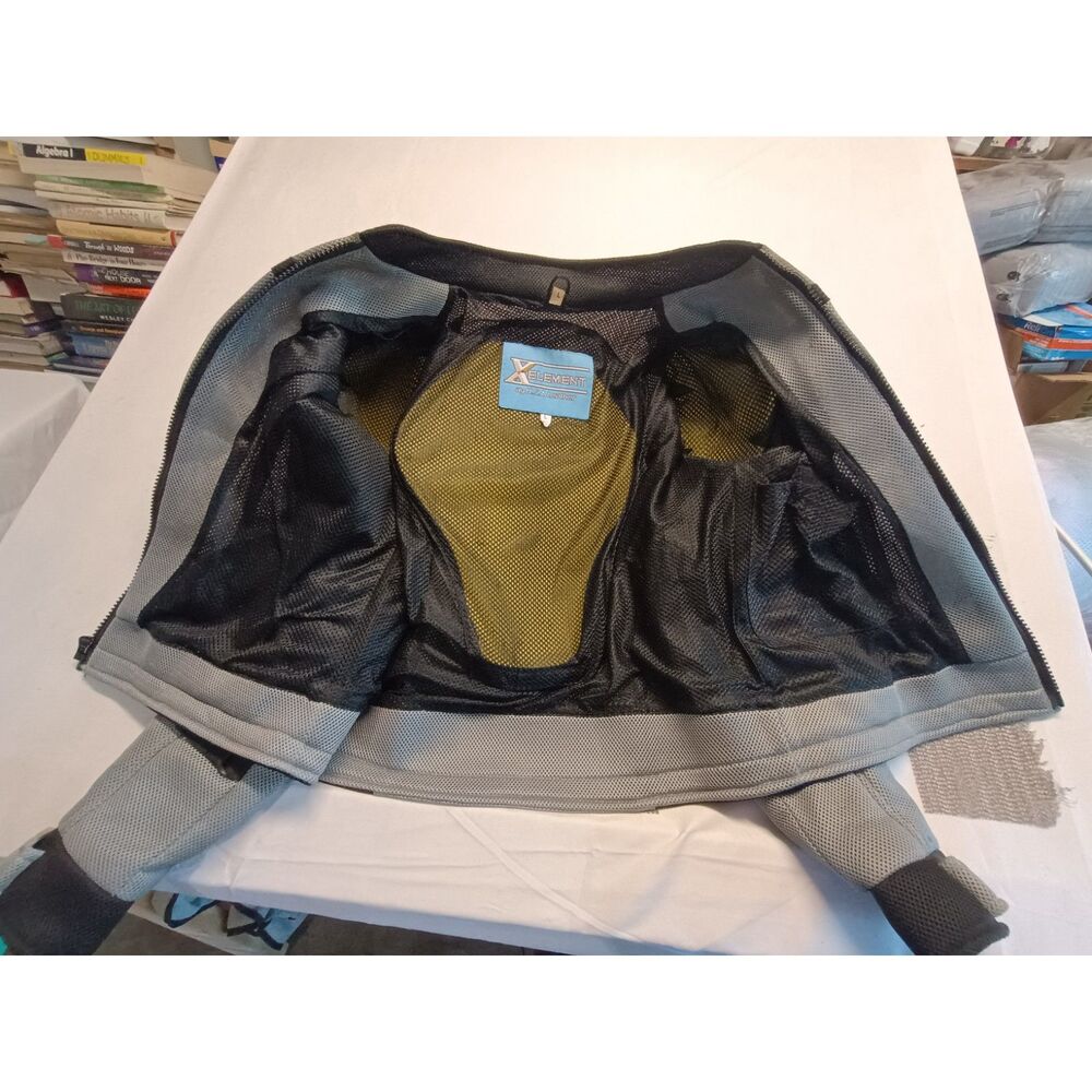 Xelement Padded Armored Mesh Motorcycle Riding Jacket Black Gray Size Large - Picture 4 of 6